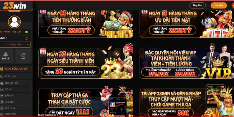 Tổng hợp các khuyến mãi 23win đặc sắc